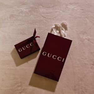 Gucci Deep Burgundy Gift Set with White Logo